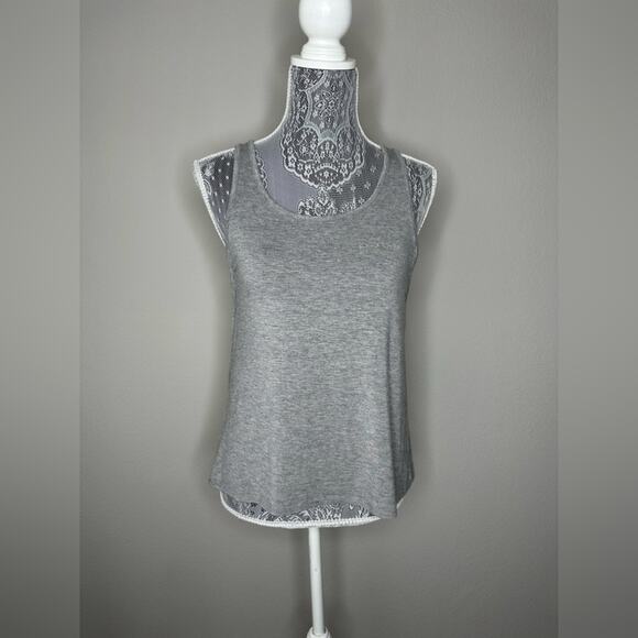 BEBE Bundle of 2 Strappy Side Workout Athleisure Tank Tops Grey Black Size Small - Picture 2 of 7